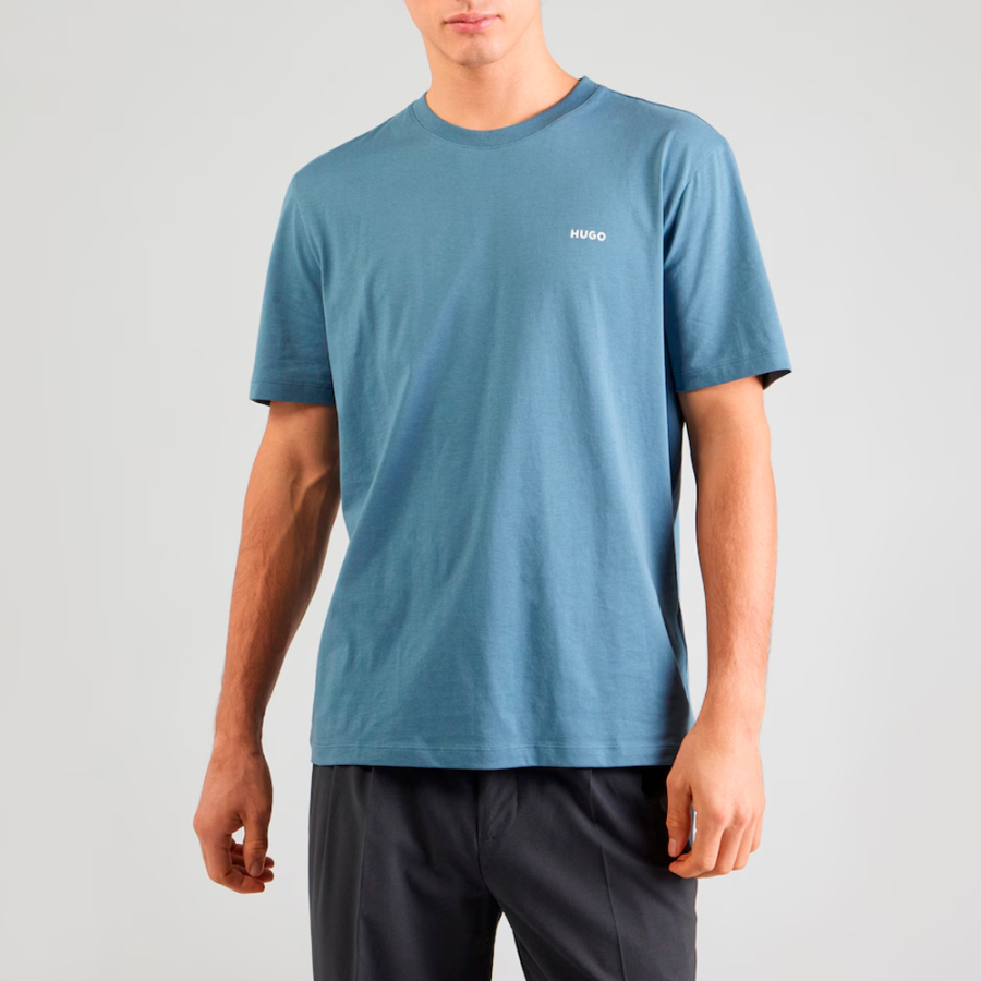 baumwollstrick-t-shirt-mit-aufgedrucktem-logo