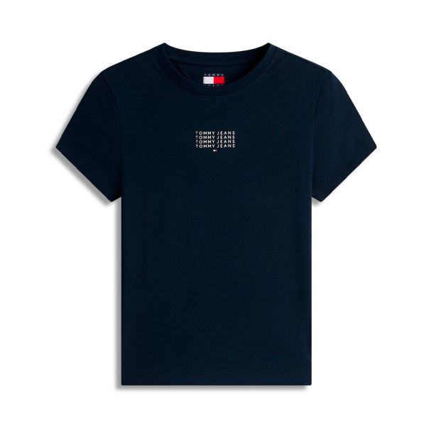Tommy Hilfiger T-shirts hauts et polos Bleu marine - T-shirt slim fit avec imprim de marque - XS - Ref 24 €