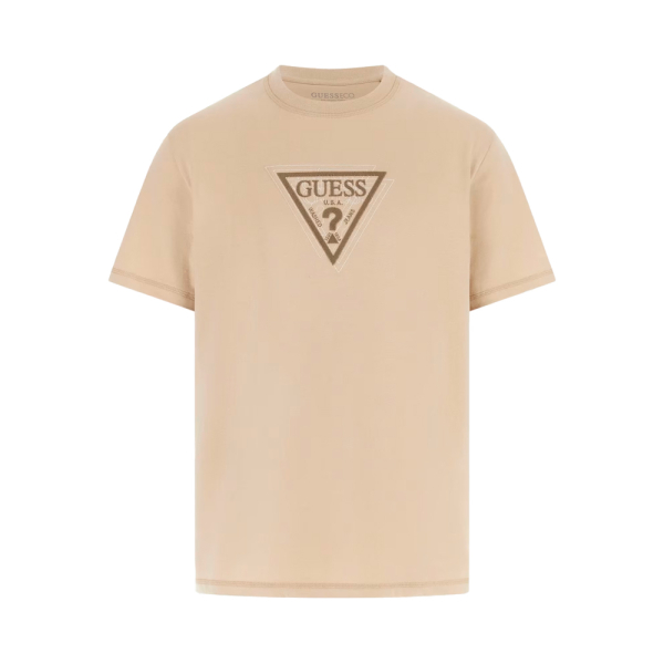 Guess T-shirts Beige - T-shirt avec logo triangulaire - XXL - Ref 25 €