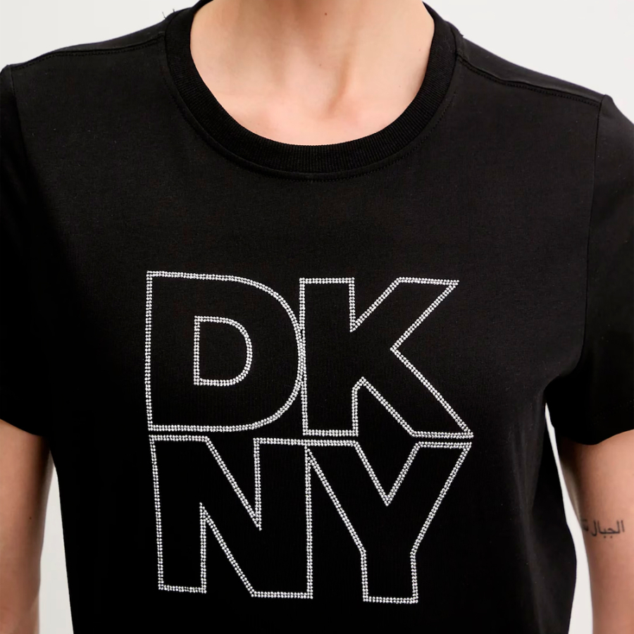 t-shirt-mit-strass-logo