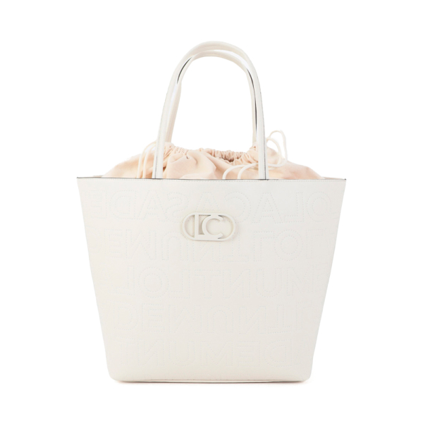 Lola Casademunt Sac cabas souple avec surpiqres monogrammes - U Blanc- Ref 83 €