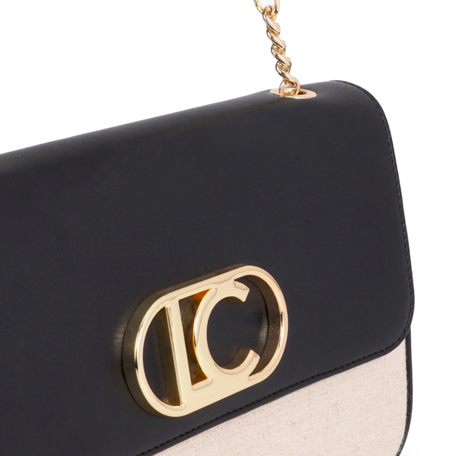 two-tone-faux-leather-flap-shoulder-bag two-tone-faux-leather-flap-shoulder-bag