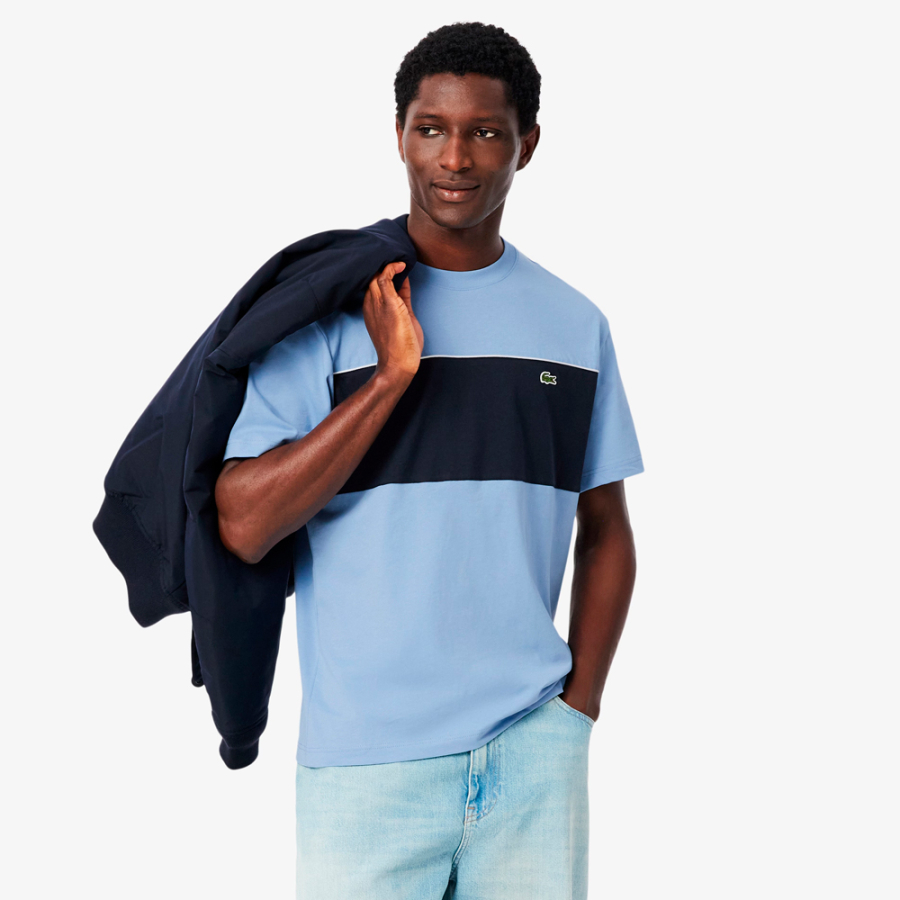 t-shirt-en-coton-a-blocs-de-couleur