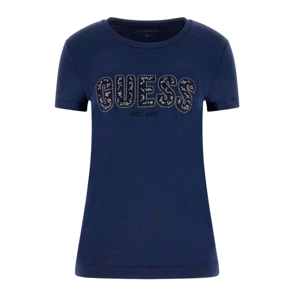 Guess T-shirts hauts et polos Bleu marine - T-shirt logo coupe ajuste - L - Ref 32 €