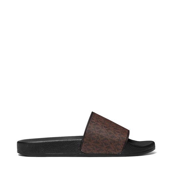 Michael Kors Tongs Jake avec logo - 46 Noir Brun- Ref 62 €