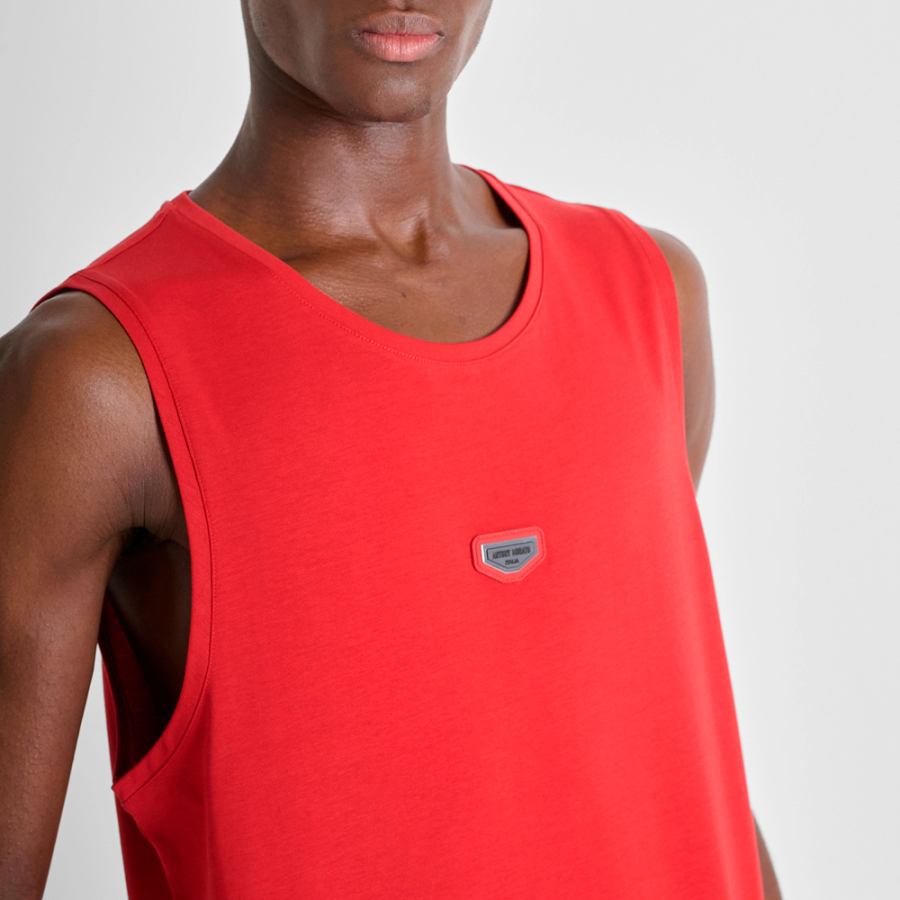 t-shirt-sans-manches-en-coton-coupe-classique-avec-logo