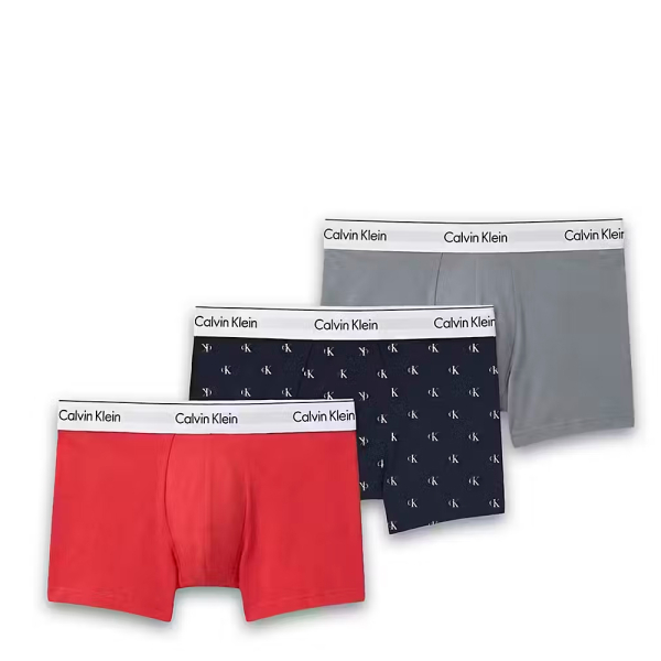 Calvin Klein Underwear Sous-vtements Multicolore - Lot de 3 boxers ajusts taille basse - Icon Cotton Stretch - XL - Ref 38 €