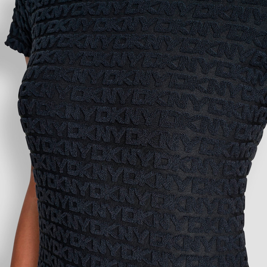 round-neck-jacquard-logo-dress