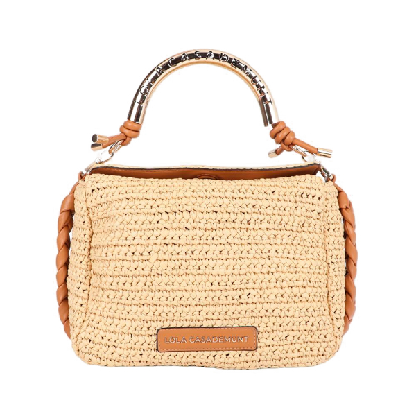 Lola Casademunt Sac bandoulire effet raphia - U Beige- Ref 118 €