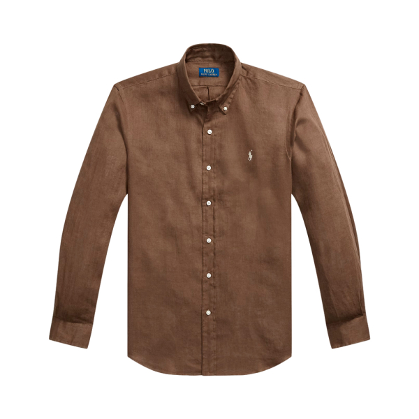 Ralph Lauren T-shirts Brun - Chemise en lin sur mesure - XXL - Ref 120 €