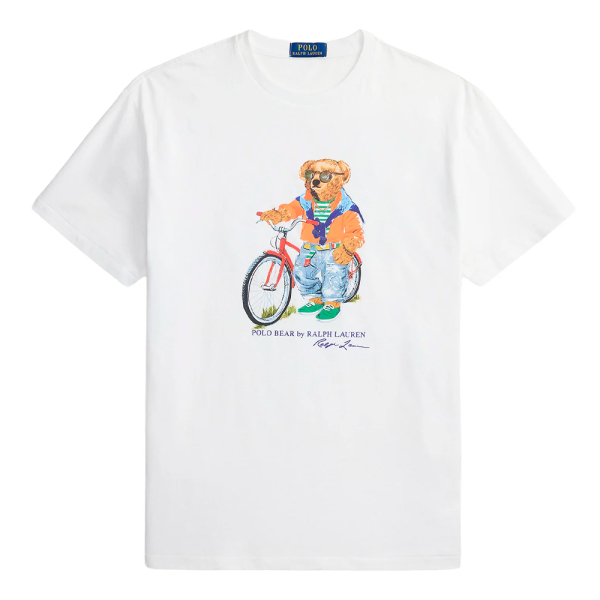 Ralph Lauren T-shirts Blanc - T-shirt slim fit personnalis avec Polo Bear - S - Ref 94 €
