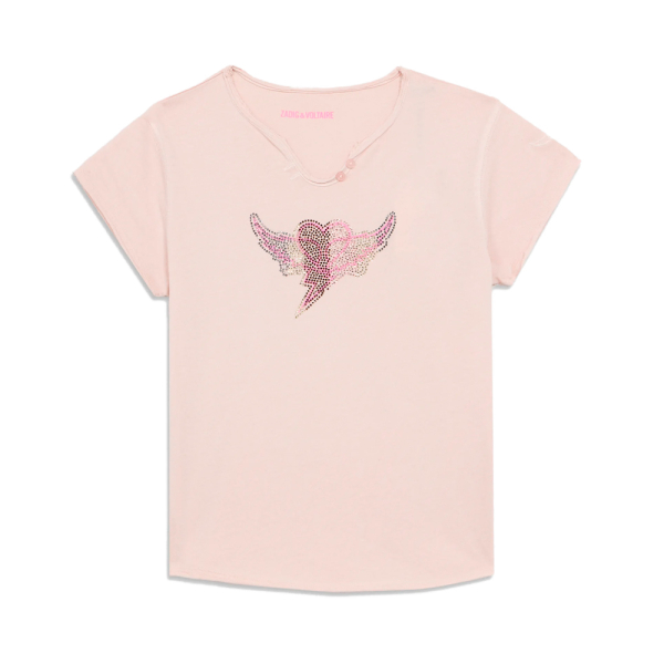 Zadig Voltaire T-shirts et tops Rose - T-shirt enfant orn de strass - 16 - Ref 36 €