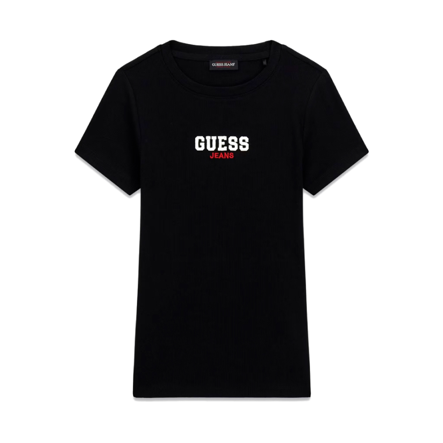 t-shirt-slim-fit-en-maille-cotelee-brodee