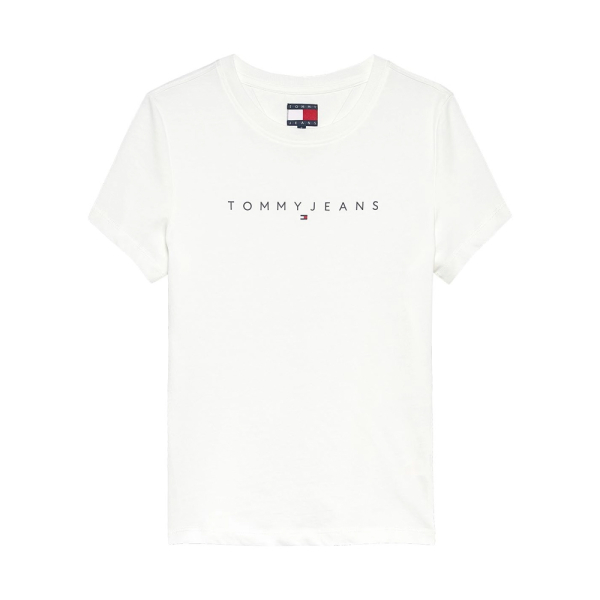Tommy Hilfiger T-shirts hauts et polos Blanc - T-shirt slim fit avec logo - M - Ref 24 €