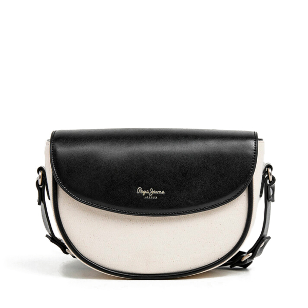 Pepe Jeans Sac bandoulire rabat - U Noir Blanc- Ref 56 €