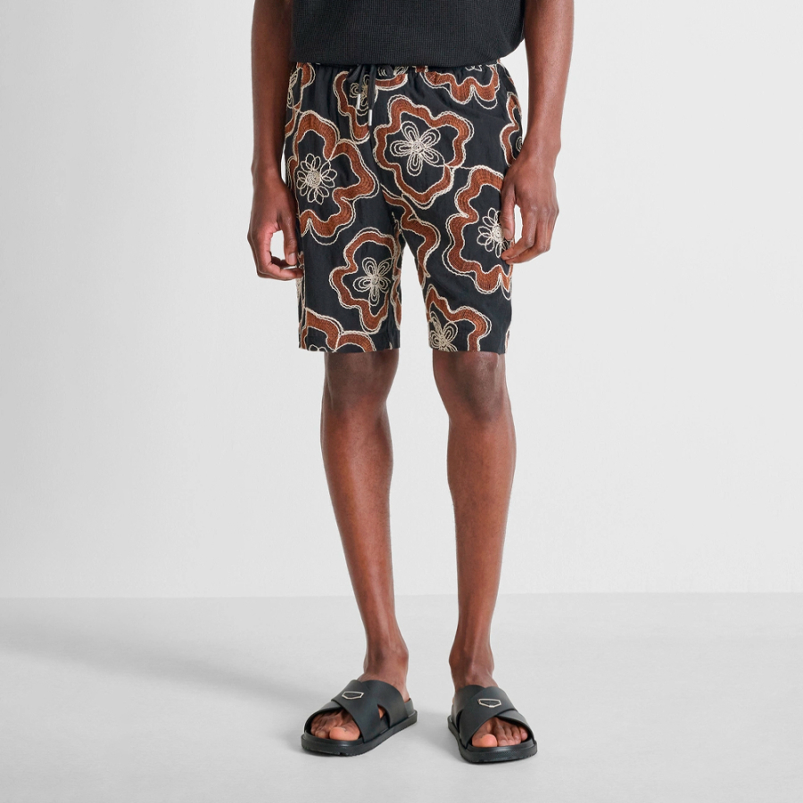 regular-fit-shorts-with-floral-print