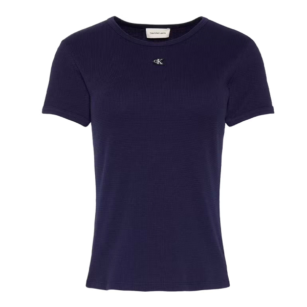 Calvin Klein T-shirts hauts et polos Bleu marine - T-SHIRT SLIM CUSSON MONOGRAMME - XS - Ref 35 €