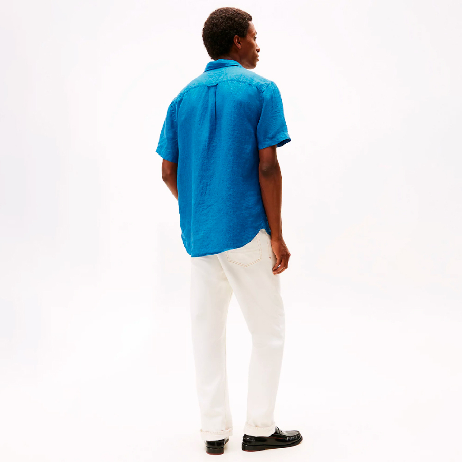 camicia-a-maniche-corte-in-lino-effetto-lavato