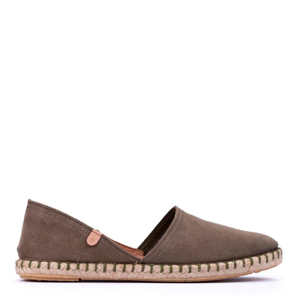 Verbenas Espadrilles plates en daim Carmen - 38 Vert- Ref.