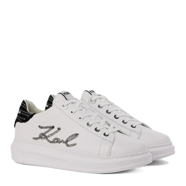 Karl Lagerfeld Baskets Kapri boucles - 37 Blanc- Ref 180 €