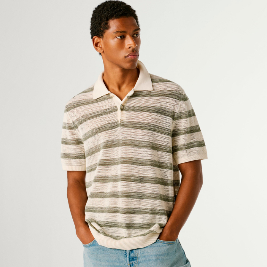 polo-a-righe-in-maglia