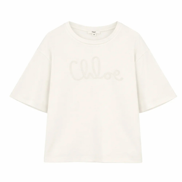 Chloe T-shirts et tops Blanc - T-shirt enfant C20858117 - 14 - Ref 72 €