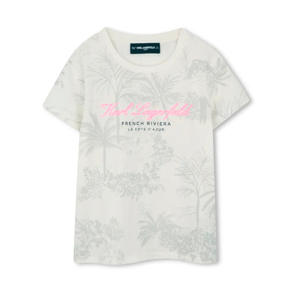 Karl Lagerfeld T-shirts et tops Blanc - T-shirt enfant Z31166 - 12A - Ref 38 €