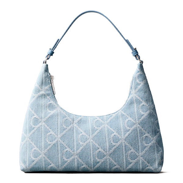 Calvin Klein Sac bandoulire en denim orn du logo emblmatique - U Bleu- Ref 84 €