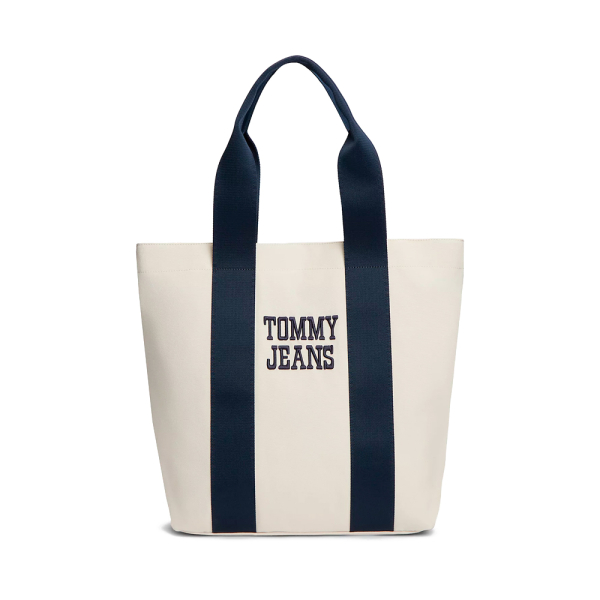 Tommy Hilfiger Sac fourre-tout en toile avec logo textur - U Beige- Ref 70 €