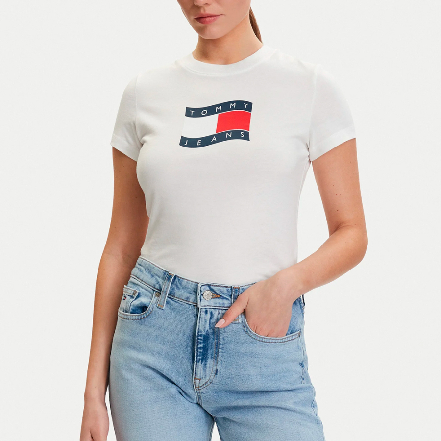 t-shirt-en-maille-fine-avec-logo-ondule t-shirt-en-maille-fine-avec-logo-ondule
