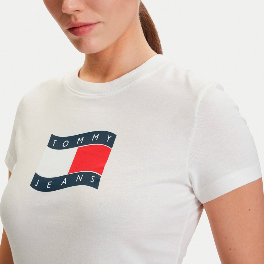 t-shirt-en-maille-fine-avec-logo-ondule t-shirt-en-maille-fine-avec-logo-ondule