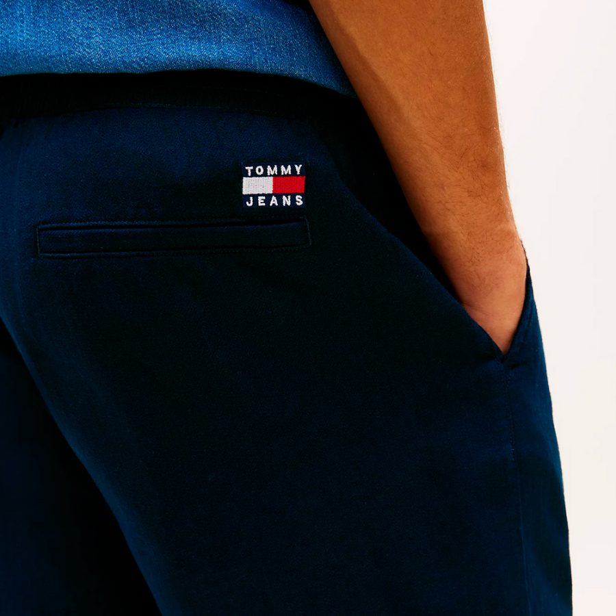 pantalon-corto-amplio-con-lino-y-logo