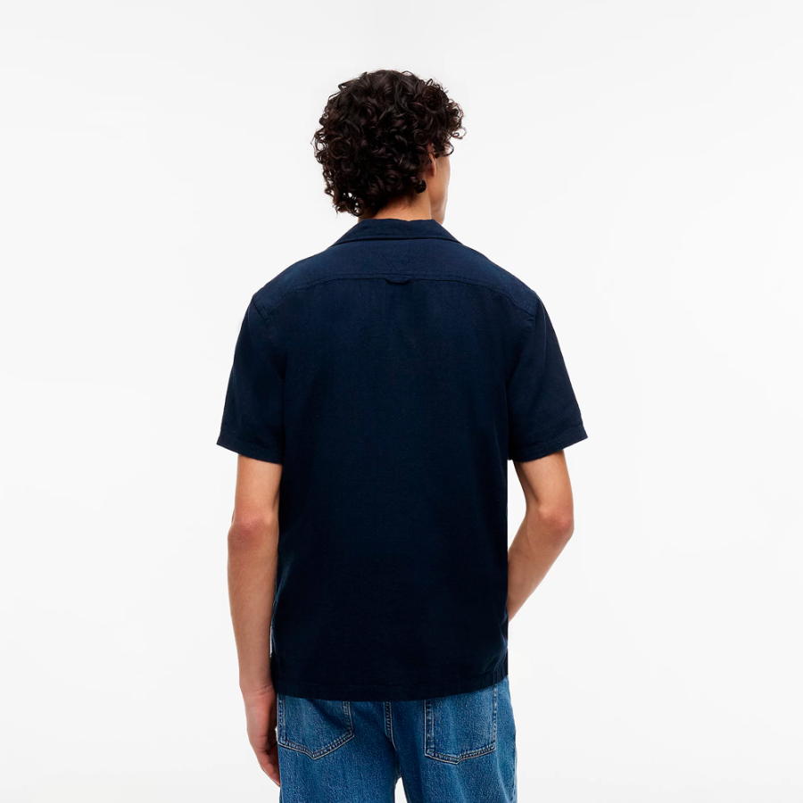 camisa-de-manga-corta-en-mezcla-de-lino