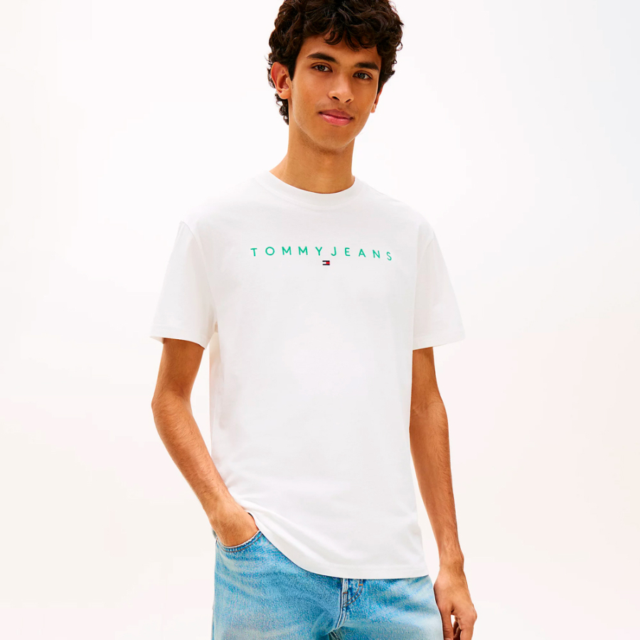 t-shirt-en-maille-avec-logo-lineaire-brode t-shirt-en-maille-avec-logo-lineaire-brode