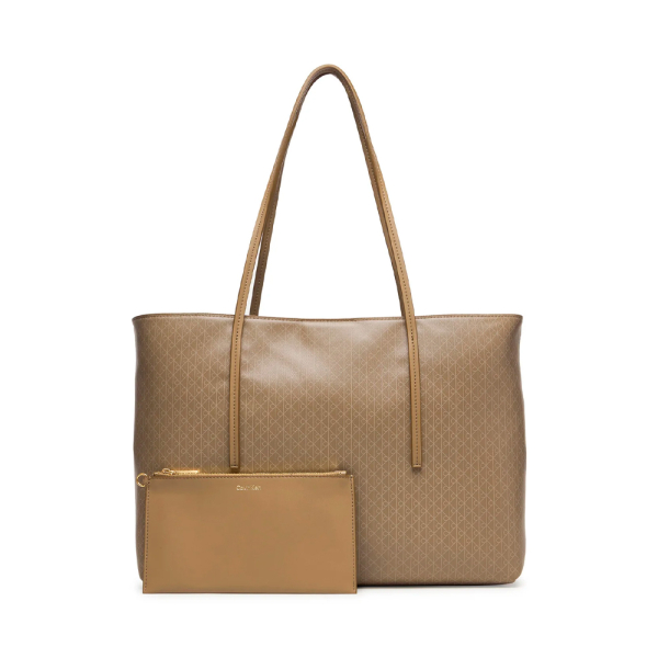 Calvin Klein Sac cabas avec doublure et poche ornes du logo emblmatique - U Beige- Ref 112 €