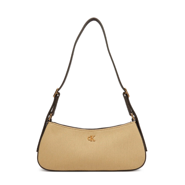 Calvin Klein sac bandoulire en toile de coton - U Beige- Ref 70 €