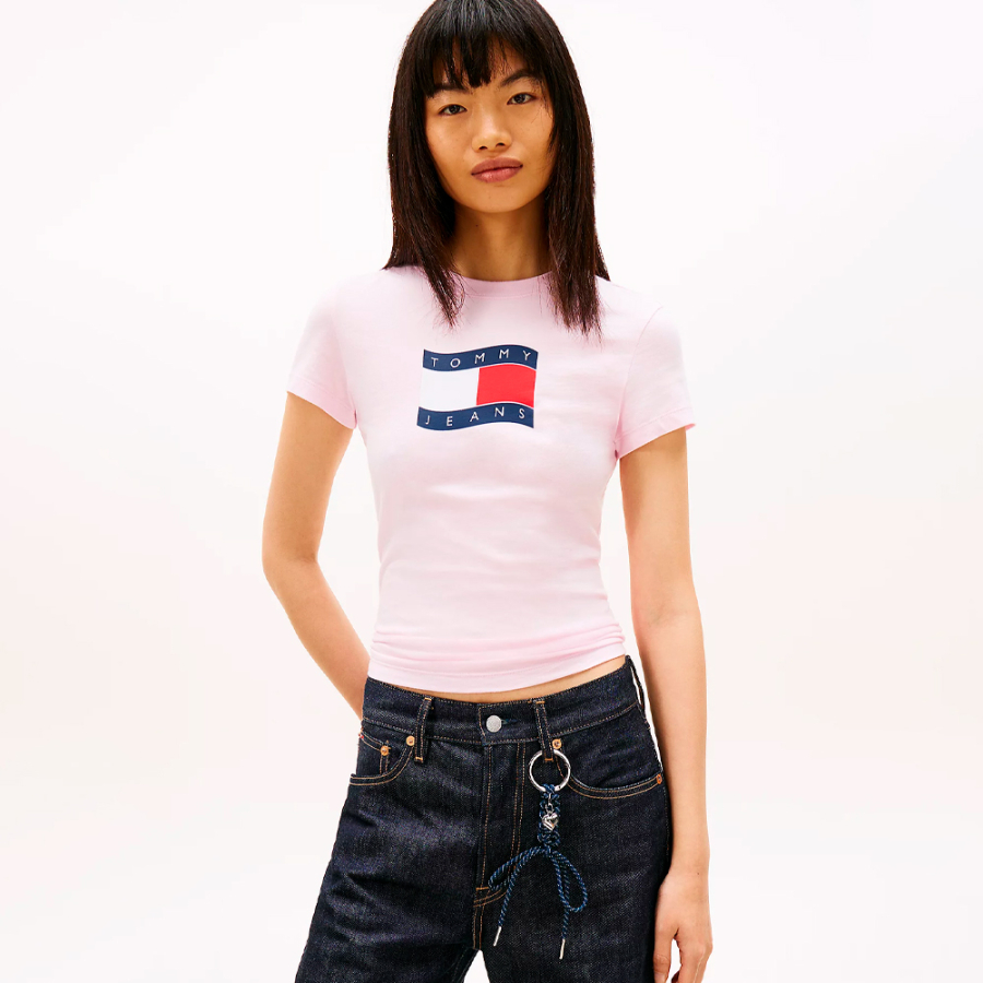 t-shirt-slim-in-maglia-con-logo-ondulato