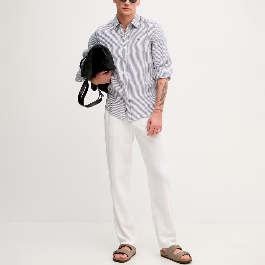 camicia-a-righe-di-lino