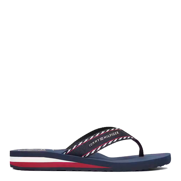 Tommy Hilfiger Sandales compenses brides textiles - 41 Bleu marine- Ref 30 €