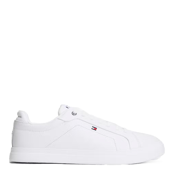 Tommy Hilfiger Chaussures de tennis en cuir Hilfiger Icon - 40 Blanc- Ref 75 €