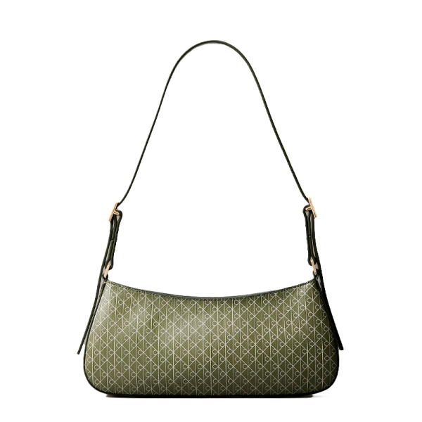 Calvin Klein Sac bandoulire avec emblme et logo enduits - U Vert- Ref 77 €