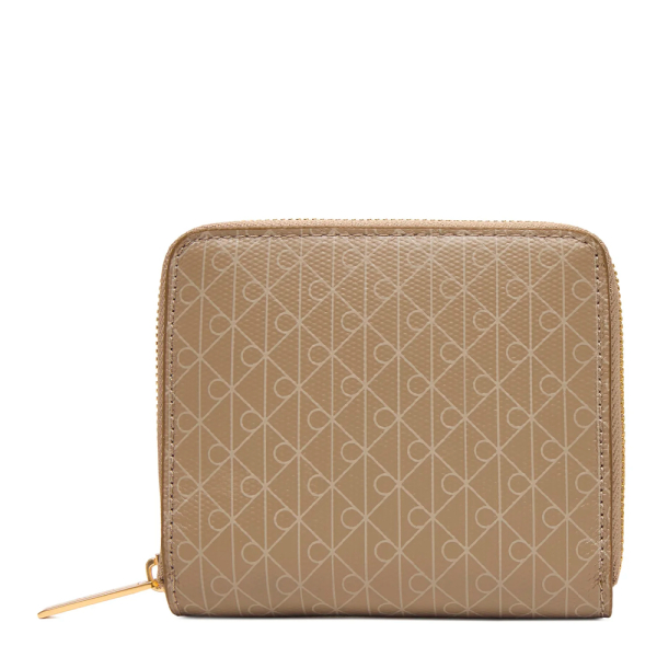 Calvin Klein Portefeuille zipp avec protection RFID et logo - U Beige- Ref 49 €