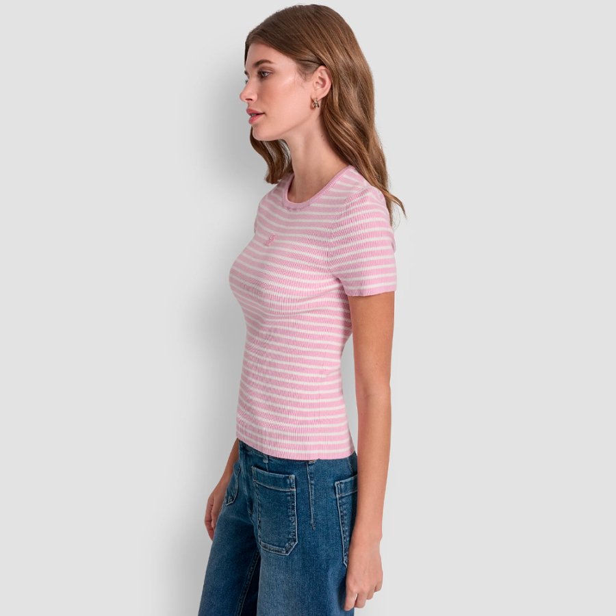t-shirt-raye-a-col-rond
