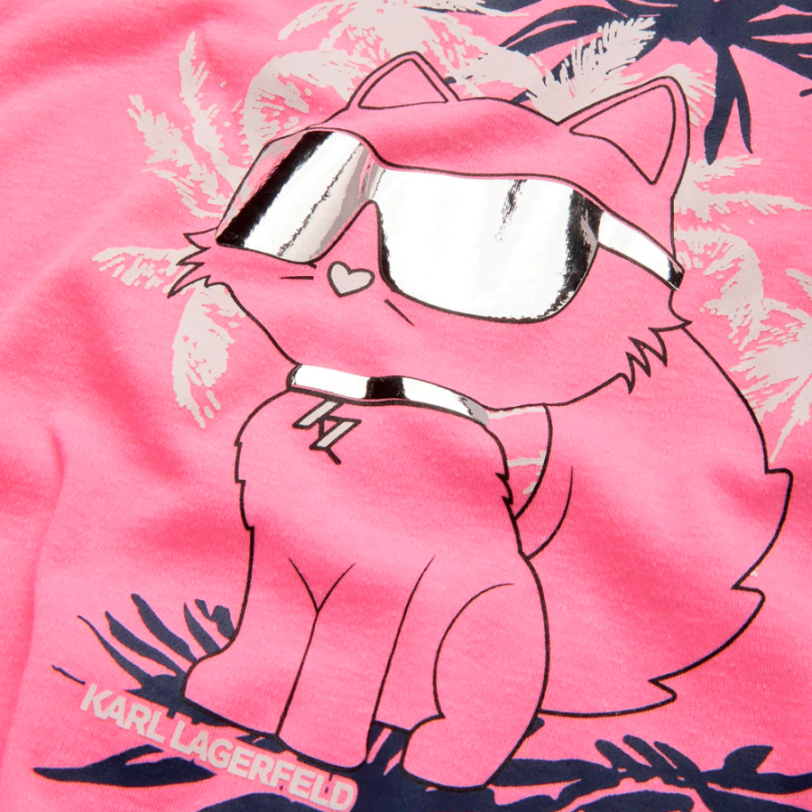 ikon-choupette-t-shirt-mit-palmenprint-kinder