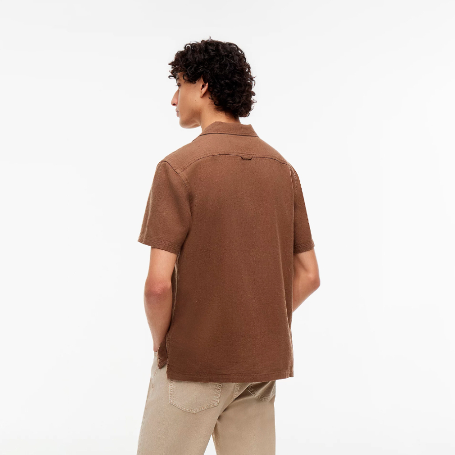 chemise-classique-a-manches-courtes-en-melange-de-lin