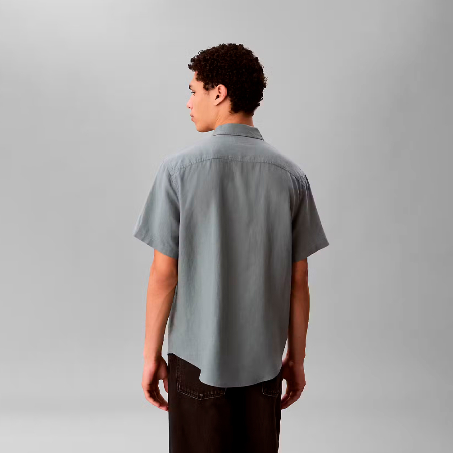 camisa-classica-de-linho-casual-lisa