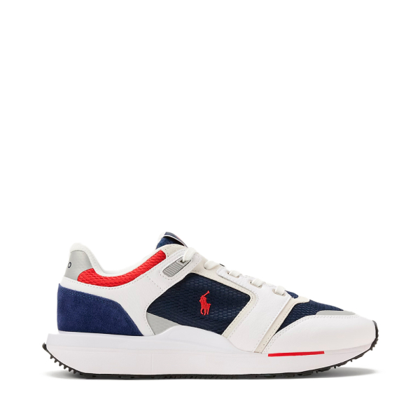 Ralph Lauren Baskets Train 89 V2 avec empicement en daim - 41 Blanc Bleu marine- Ref 101 €
