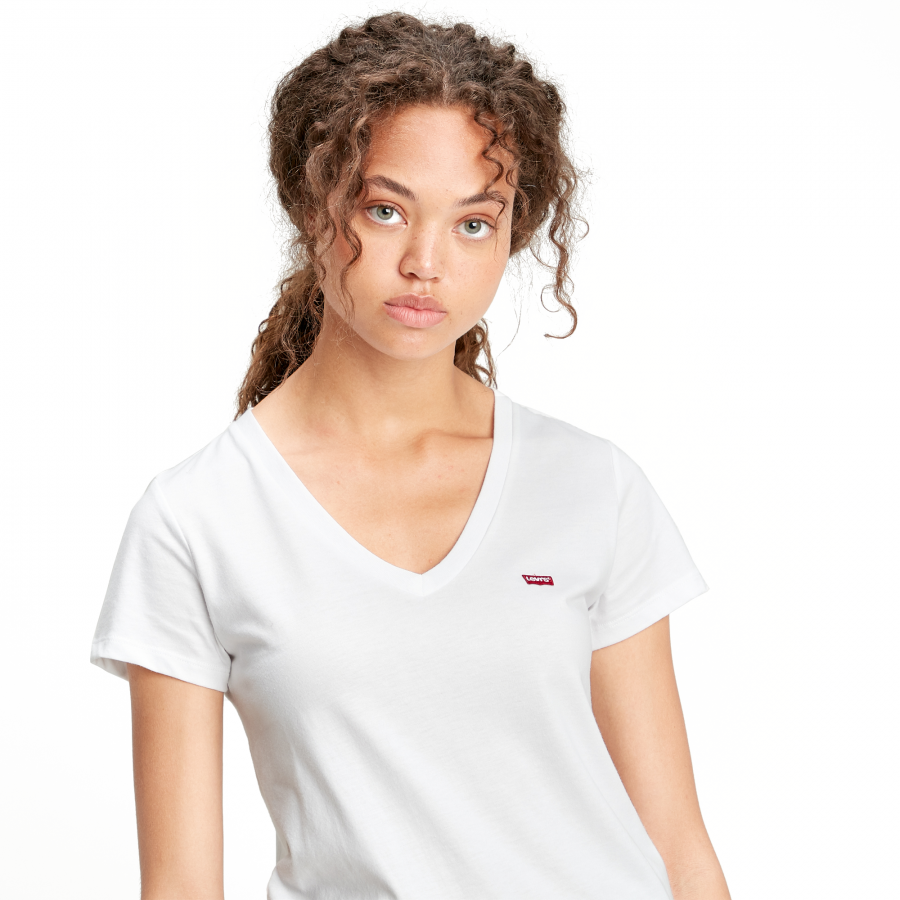 Levis Perfect Vneck White + T-shirt