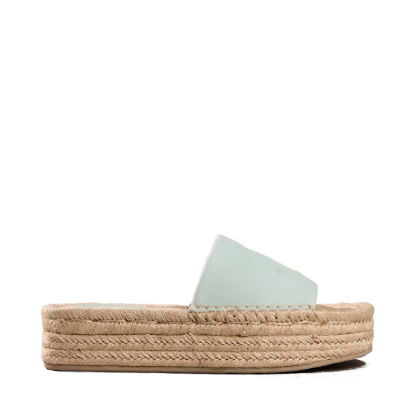 Calvin Klein Ebeth - Sandales compenses style espadrille - 37 Bleu- Ref 70 €