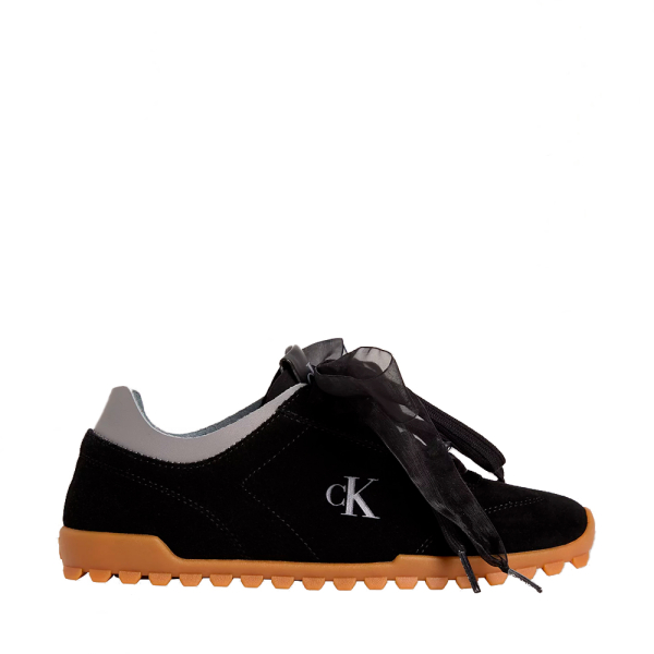 Calvin Klein Chaussures de course en daim avec organza - 37 Noir- Ref 84 €